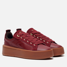 Женские кроссовки Lacoste Carnaby Platform Colourblock Leather, цвет бордовый