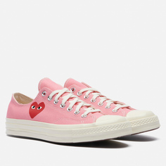Мужские кеды Converse x Comme des Garcons Play Chuck 70 Low, цвет розовый