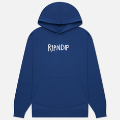 Мужская толстовка RIPNDIP Rubber Logo Hoodie, цвет синий, размер S