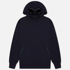 Мужская толстовка C.P. Company Diagonal Raised Fleece Goggle Ribbed, цвет синий, размер M