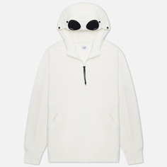 Мужская толстовка C.P. Company Diagonal Raised Fleece Zipped Goggle Hoodie, цвет белый
