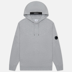 Мужская толстовка C.P. Company Diagonal Raised Fleece Lens Hoodie, цвет серый, размер L