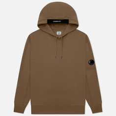 Мужская толстовка C.P. Company Diagonal Raised Fleece Lens Hoodie, цвет оливковый