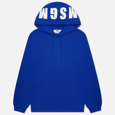 Мужская толстовка MSGM Maxilogo Print Hoodie, цвет синий, размер XL