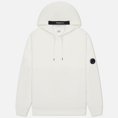 Мужская толстовка C.P. Company Diagonal Raised Fleece Lens Hoodie, цвет белый
