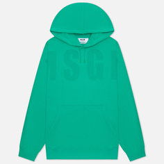 Мужская толстовка MSGM Macrologo Tonal Print Hoodie, цвет зелёный, размер L