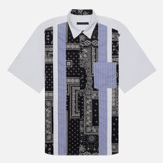 Мужская рубашка SOPHNET. Vertical Paneled Regular Collar Baggy, цвет чёрный, размер XL