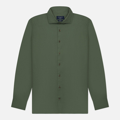 Мужская рубашка Hackett Piece Dyed Soft Twill, цвет зелёный, размер XXL