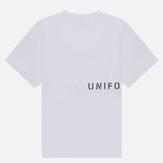 Мужская футболка uniform experiment Authentic Stencil Logo Wide, цвет белый, размер L