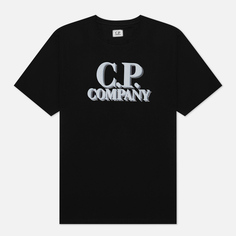 Мужская футболка C.P. Company 30/1 Jersey Logo Print, цвет чёрный, размер XXL