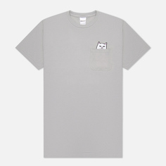 Мужская футболка RIPNDIP Lord Nermal Peace Pocket, цвет серый, размер M