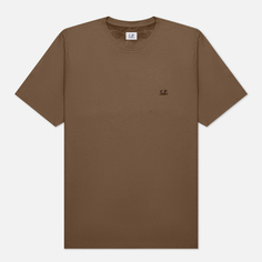 Мужская футболка C.P. Company 30/1 Jersey Goggle Print Logo, цвет оливковый, размер S