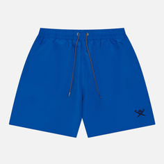 Мужские шорты Hackett Logo Solid Swim, цвет синий