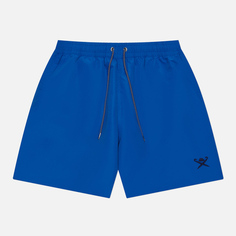 Мужские шорты Hackett Logo Solid Swim, цвет синий, размер XXL