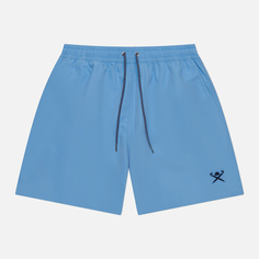 Мужские шорты Hackett Logo Solid Swim, цвет голубой