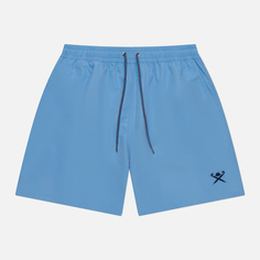 Мужские шорты Hackett Logo Solid Swim, цвет голубой, размер XL