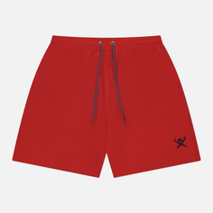 Мужские шорты Hackett Logo Solid Swim, цвет красный