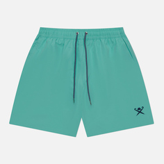 Мужские шорты Hackett Logo Solid Swim, цвет зелёный