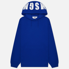 Женская толстовка MSGM Macrologo Print Hoodie Seasonal, цвет синий, размер S