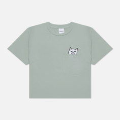 Женская футболка RIPNDIP Lord Nermal Peace Cropped Pocket, цвет зелёный
