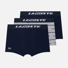 Комплект мужских трусов Lacoste Underwear 3-Pack Casual Contrast Waist Trunk, цвет комбинированный
