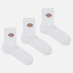 Комплект носков Dickies 3-Pack Mid Valley Grove, цвет белый, размер 35-38 EU