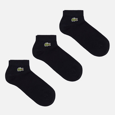 Комплект носков Lacoste 3-Pack Sport Low, цвет чёрный