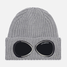 Шапка C.P. Company Extrafine Merino Wool Goggle Ribbed, цвет серый