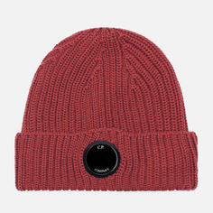 Шапка C.P. Company Extrafine Merino Wool Lens Ribbed, цвет красный
