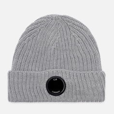 Шапка C.P. Company Extrafine Merino Wool Lens Ribbed, цвет серый
