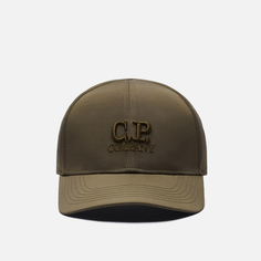 Кепка C.P. Company Chrome-R Goggle Logo, цвет оливковый