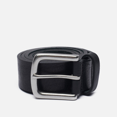 Ремень Hackett Tumbled Burnished Edge, цвет чёрный