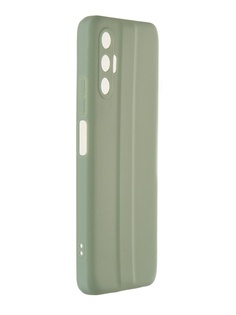 Чехол DF для Tecno Pova 3 Silicone Light Green tCase-09