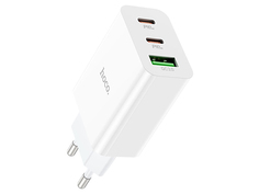Зарядное устройство Hoco C99A 1xUSB - 2xUSB-C 3А PD20W QC3.0 White 6931474767554