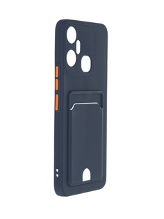 Чехол Neypo для Infinix Smart 6 Plus Pocket Matte Silicone с карманом Dark Blue NPM57051