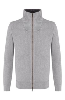 Кашемировый кардиган с меховой отделкой Loro Piana
