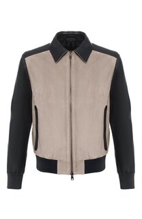 Замшевый бомбер Brioni