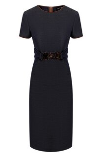 Платье из смеси шерсти и шелка Giorgio Armani