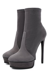 Замшевые ботильоны Casadei
