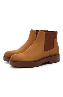 Замшевые ботинки Santoni