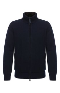 Кашемировый кардиган с меховой отделкой Brioni