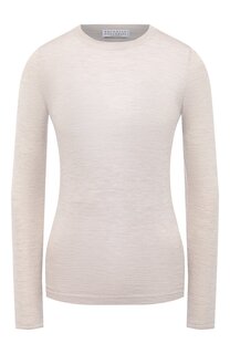 Пуловер из кашемира и шелка Brunello Cucinelli