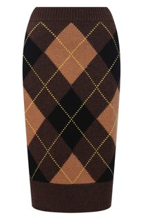 Юбка из шерсти и кашемира Burberry