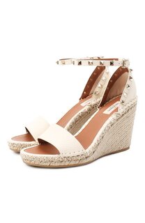 Кожаные босоножки Rockstud Double Valentino