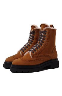 Замшевые ботинки Santoni