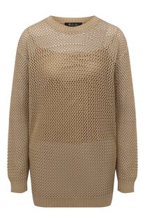 Свитер из хлопка и шелка Loro Piana