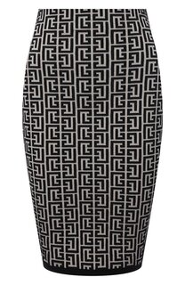 Шерстяная юбка Balmain