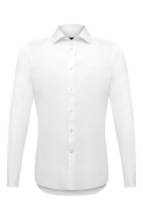 Сорочка из хлопка и льна Ermenegildo Zegna