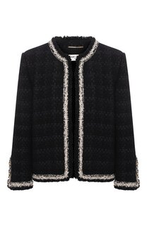 Жакет из шерсти и шелка Saint Laurent