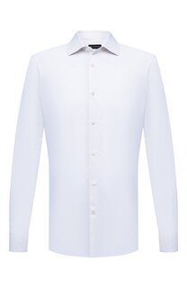 Рубашка из хлопка и льна Ermenegildo Zegna